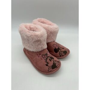 Disney Minnie Mouse Boot Slipper For Big Kids Women Size 5/6 Pink‎